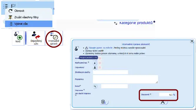 Nastavení skrytých nákladů pro výpočet čisté marže